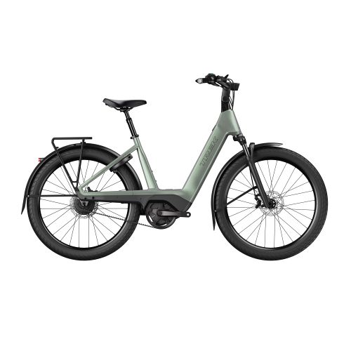 Trek Charter+ 4 Nexus 540 Wh Lowstep elcykel med Boschmotor - Lichen Green - Kibæk Cykler