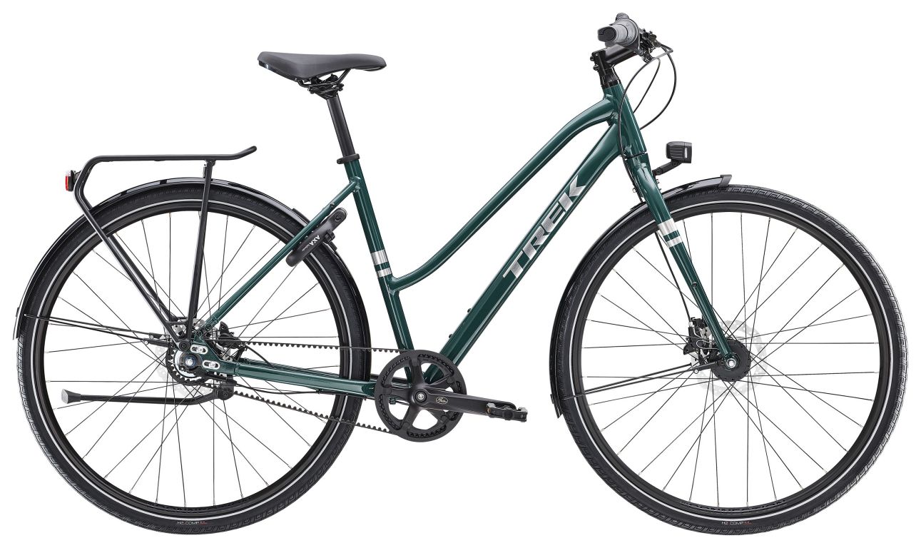 Trek District 3 Stagger - citybike med remtræk - Juniper - Kibæk Cykler