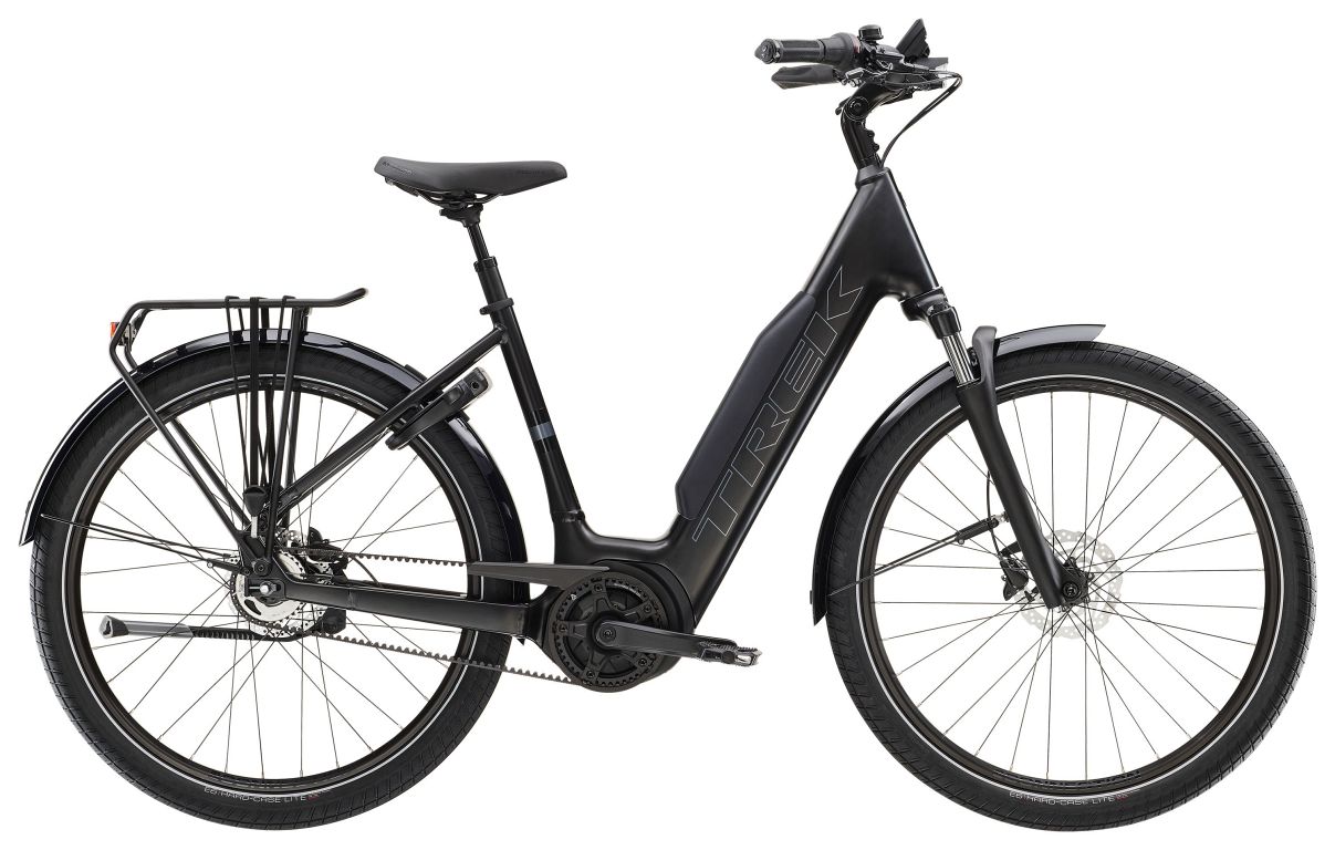 Trek District+ 4 Lowstep luksus elcykel med Bosch motor - Kibæk Cykler