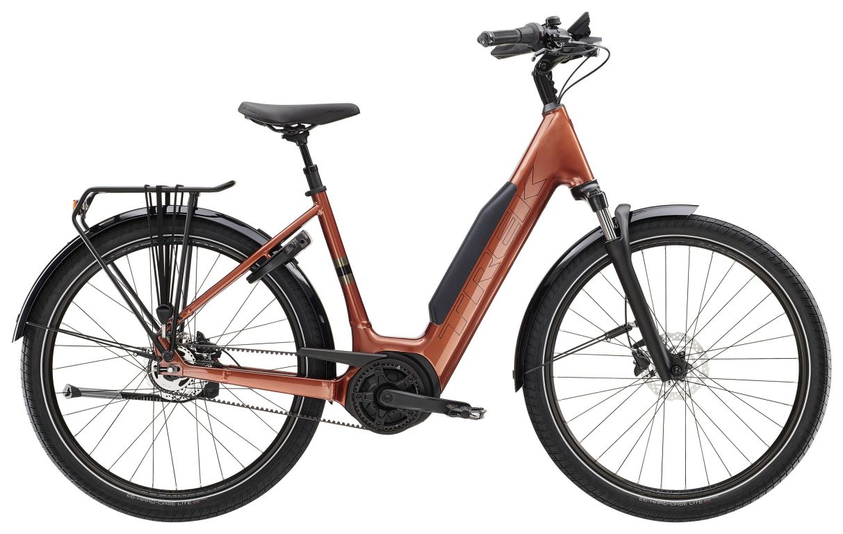 Trek District+ 4 Lowstep luksus elcykel med Bosch motor - Kibæk Cykler