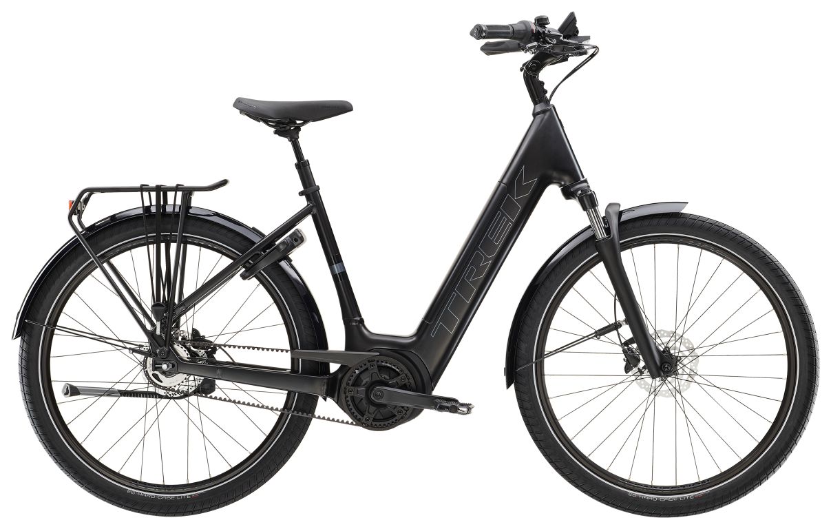Trek District+ 4 Lowstep luksus elcykel med Bosch motor - Kibæk Cykler