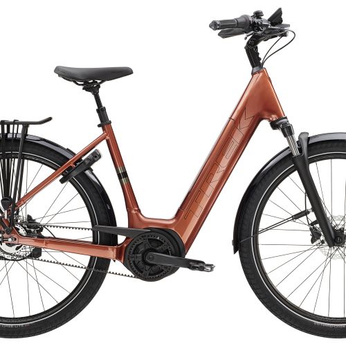 Trek District+ 4 Lowstep luksus elcykel med Bosch motor - Kibæk Cykler