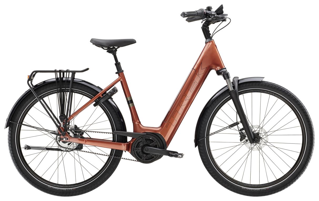 Trek District+ 4 Lowstep luksus elcykel med Bosch motor - Kibæk Cykler