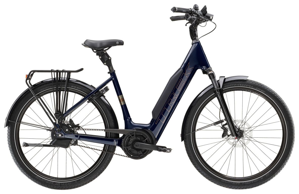Trek District+ 5 Lowstep luksus elcykel med Bosch og automatgear - Kibæk Cykler
