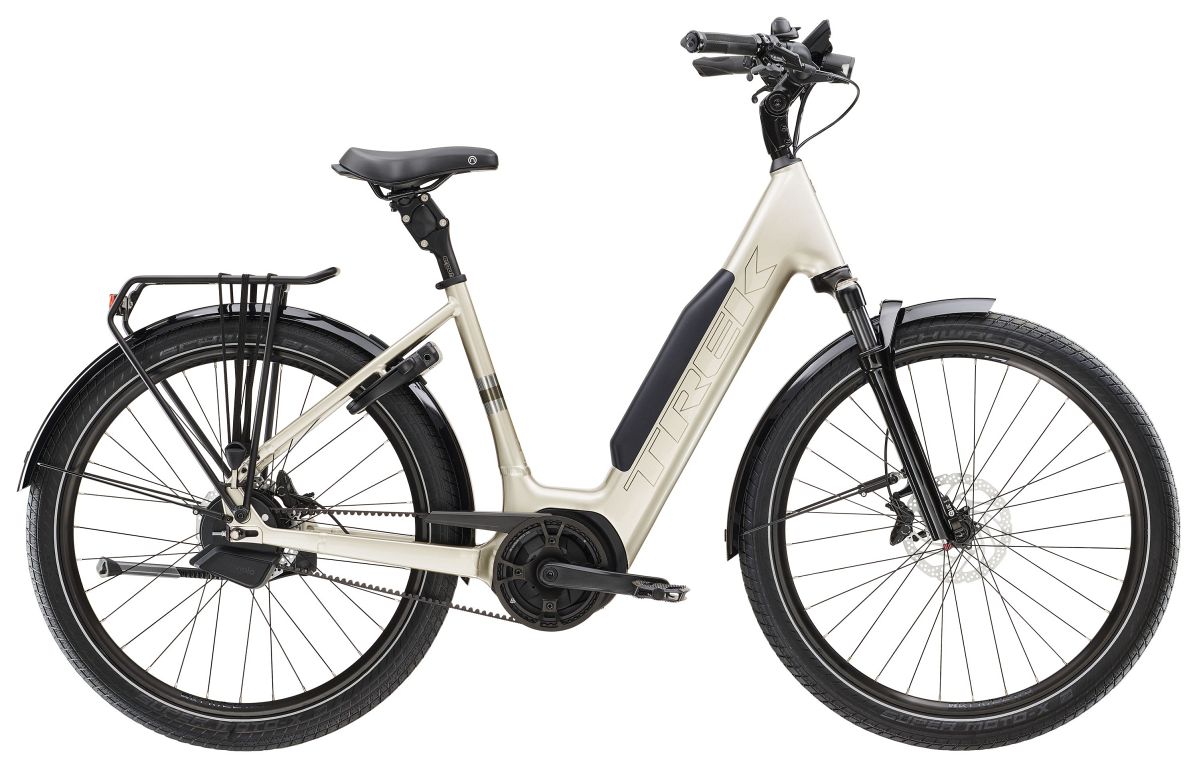 Trek District+ 5 Lowstep luksus elcykel med Bosch og automatgear - Kibæk Cykler