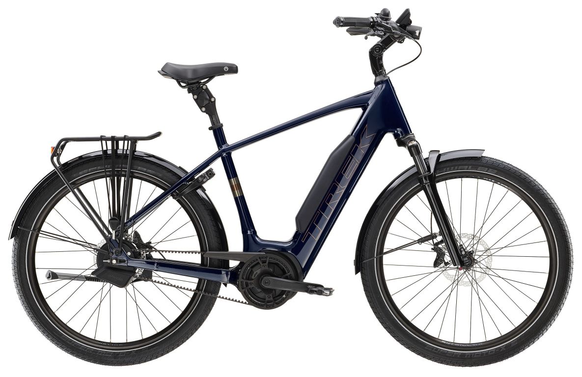 Trek District+ 5 elcykel med Bosch motor og automatgear - Kibæk Cykler