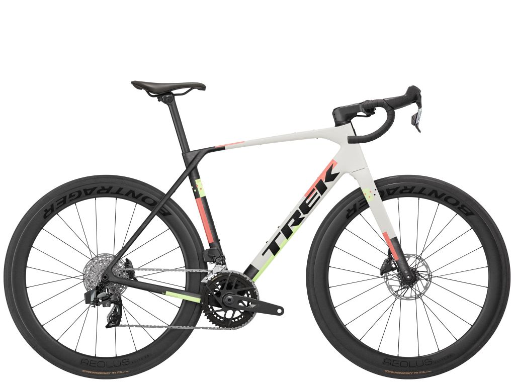 Trek Domane SL 6 AXS Gen 5 carbon endurance racer - Matte Era White/Deep Smoke - Kibæk Cykler