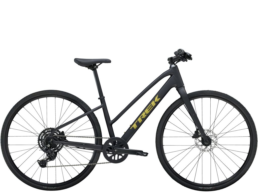 Trek FX 2 Stagger - let, hurtig hybrid citybike - Matte Trek Black - Kibæk Cykler