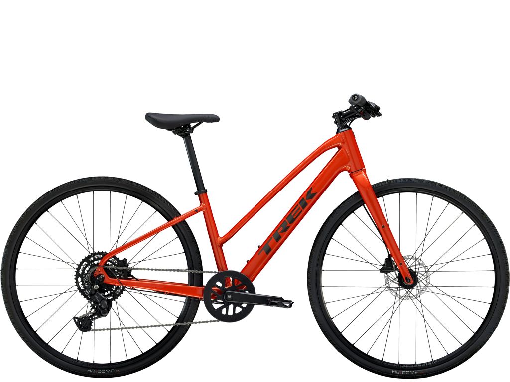 Trek FX 2 Stagger - let, hurtig hybrid citybike - Lava - Kibæk Cykler
