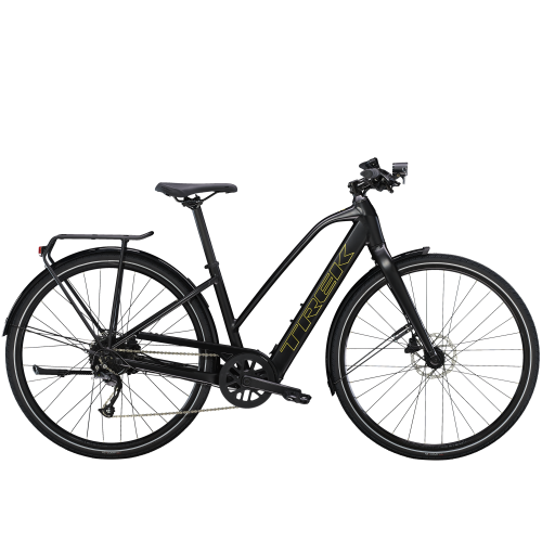 Trek FX+ 2 sporty elcykel til dame - lav vægt - Satin Trek Black - Kibæk Cykler