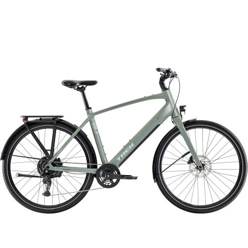 Trek Inbound+ 2 R8 elcykel med Bosch baghjulsmotor og 8 gear - Desert Sage - Kibæk Cykler