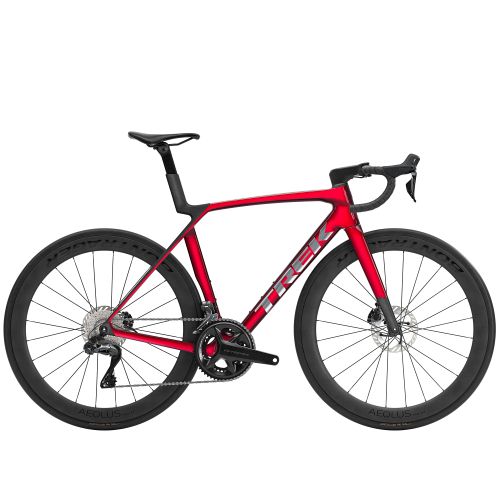 Trek Madone SL 7 Gen 8 aero racer med Shimano 24 Ultegra Di2 gear - Gloss Fury Red/Matte Deep Smoke - Kibæk Cykler