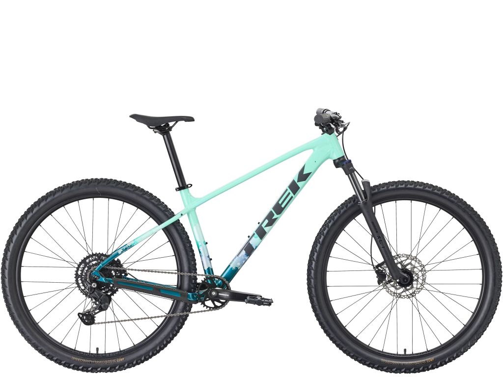 Trek Marlin 5 Gen 3 mountainbike til dreng og pige - 1x9 gear - Miami Green/Dark Aquatic Fade - Kibæk Cykler