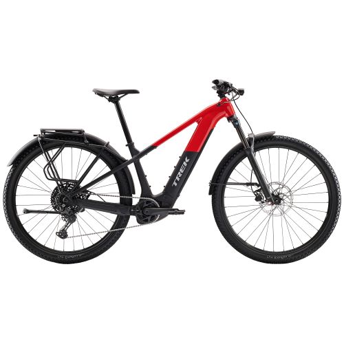 Trek Powerfly+ 4 Equipped Gen 5 el-mountainbike - Gloss Radioactive Red/Matte Dark Star - Kibæk Cykler