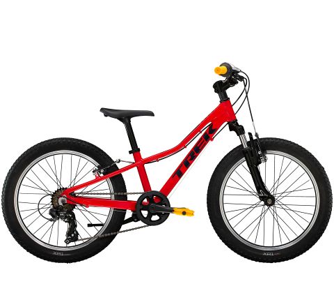 Trek Precaliber 20 med 7 gear - Rød - børnecykel til 6-8 år - Kibæk Cykler
