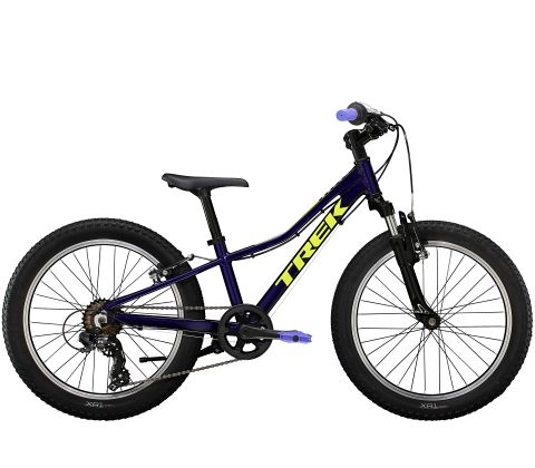 Trek Precaliber 20 med 7 gear - Lilla - børnecykel til 6-8 år - Kibæk Cykler