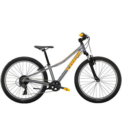 Trek Precaliber 24 Suspension med 8 gear - grå - 7-9 år - Kibæk Cykler