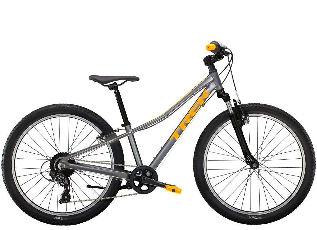 Trek Precaliber 24 Suspension med 8 gear - grå - 7-9 år - Kibæk Cykler
