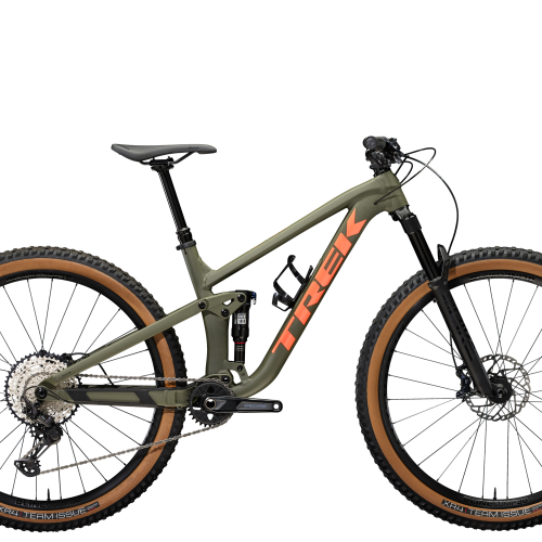Trek Top Fuel 8 - hurtig XC full suspension mountainbike - Matte Olive Grey - Kibæk Cykler