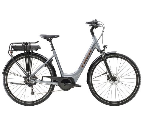 Trek Verve+ 1 Lowstep elcykel med Bosch motor - Galactic Grey - Kibæk Cykler