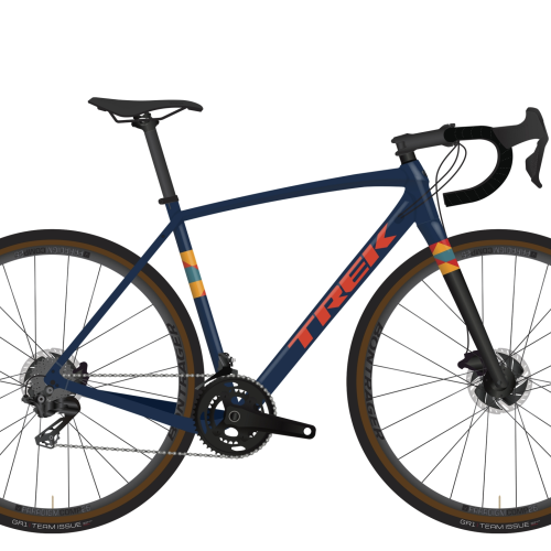 Trek Checkpoint ALR 5 gravel bike - Satin Nautical Navy/Satin Red - Kibæk Cykler