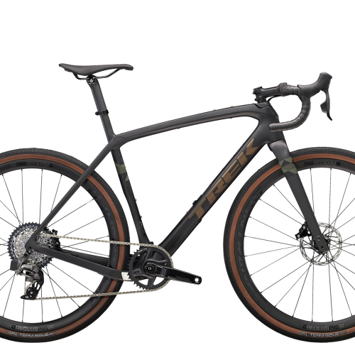 Trek Checkpoint SLR 6 AXS carbon gravel bike Sram gear - Matte Deep Smoke/Gloss Olive Grey - Kibæk Cykler