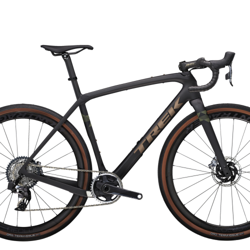 Trek Checkpoint SLR 9 AXS high end gravel bike - Matte Deep Smoke/Gloss Olive Grey - Kibæk Cykler