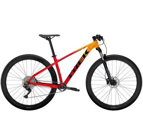 Trek Marlin 7 hardtail mountainbike - Marigold to Radioactive Red Fade -  Kibæk Cykler