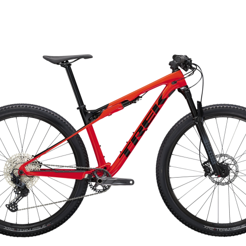 Trek Supercaliber 9.6 carbon mountainbike - Radioactive Red /Trek Black - Kibæk Cykler