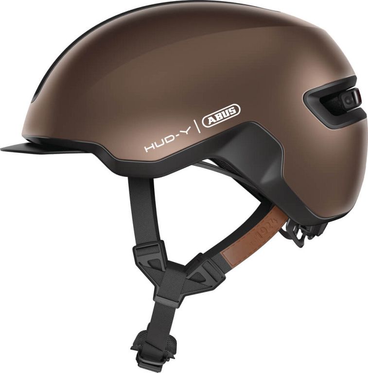 Abus Hud-Y cykelhjelm til elcykel - Metallic Copper - Kibæk Cykler