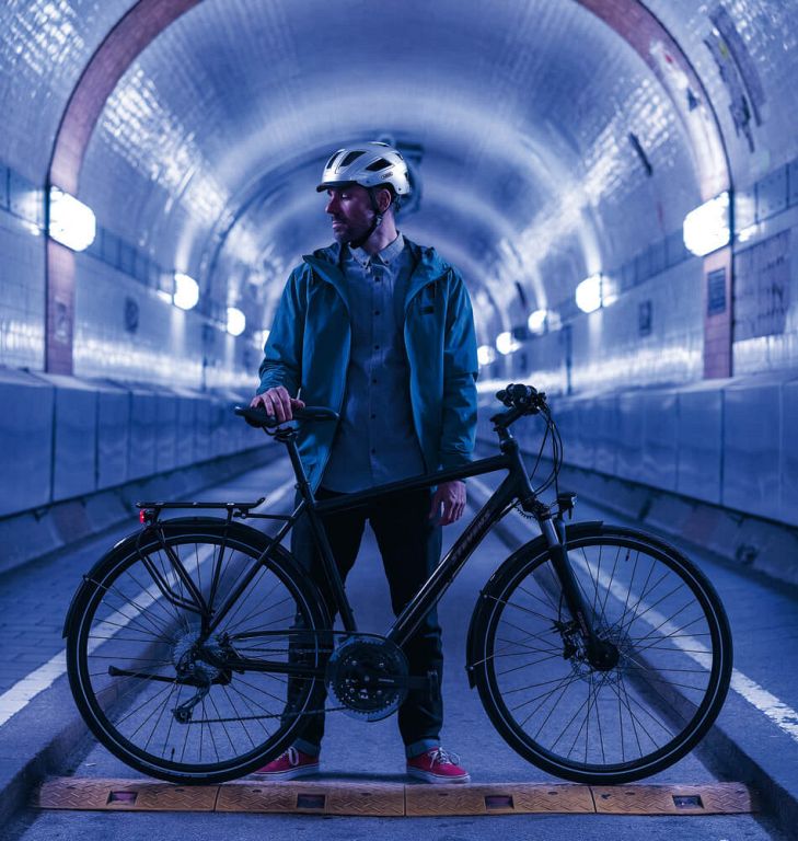 Abus Hyban Signal 2.0 cykelhjelm - Signal Silver