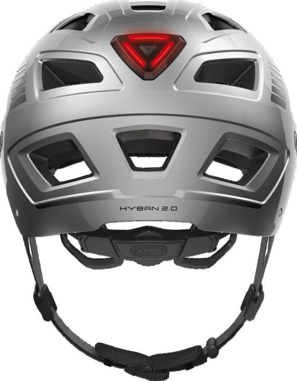 Abus Hyban Signal 2.0 cykelhjelm - Signal Silver