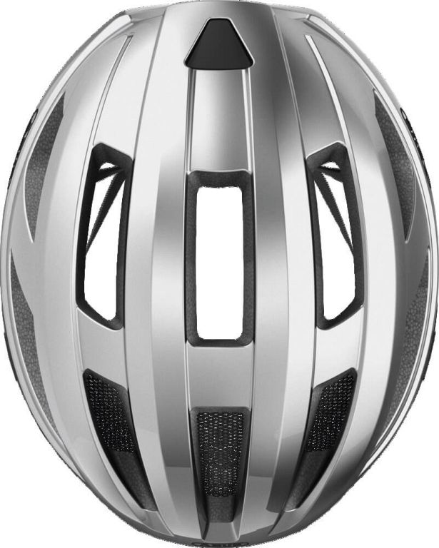 Abus Macator - Gleam Silver - Køb billig cykelhjelm hos Kibæk Cykler