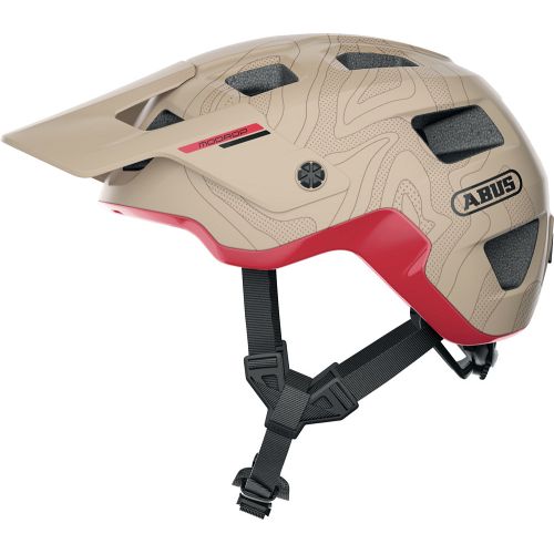 Abus MoDrop MTB cykelhjelm - Dusky Camel - rød - beige - Kibæk Cykler