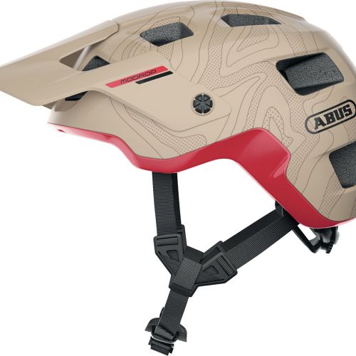 Abus MoDrop MTB cykelhjelm - Dusky Camel - rød - beige - Kibæk Cykler