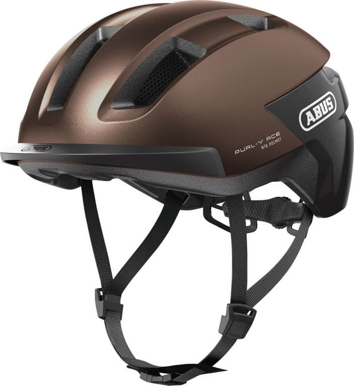 Abus Purl-Y Ace cykelhjelm til elcykel - Metallic Copper - Kibæk Cykler