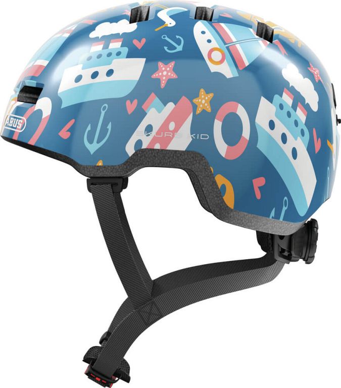 Abus Skurb Kid skater cykelhjelm - Blue Sailor - Kibæk Cykler