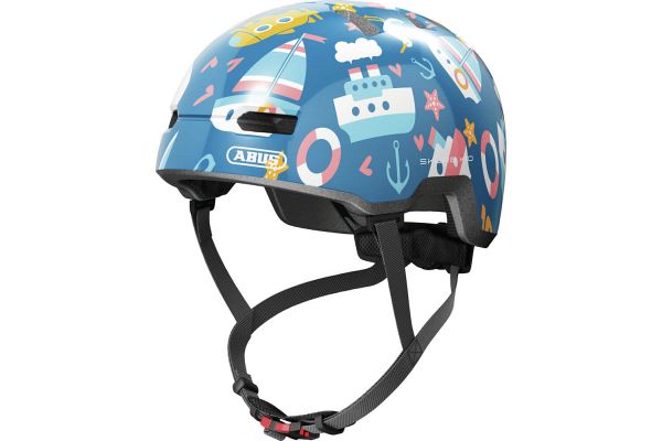 ABUS kinderhelm Skurb Kid - robuuste fietshelm in skaterlook met ruimte voor een vlecht of staart in diverse designs - voor meisjes en jongens - Oranje, maat M