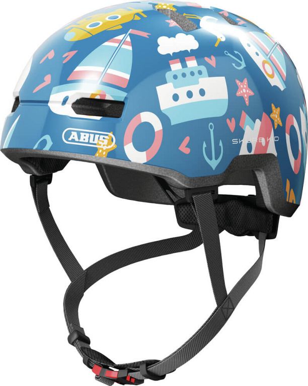 Abus Skurb Kid skater cykelhjelm - Blue Sailor - Kibæk Cykler