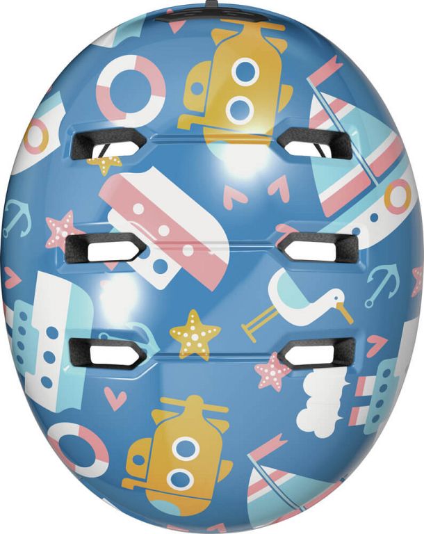 Abus Skurb Kid skater cykelhjelm - Blue Sailor - Kibæk Cykler