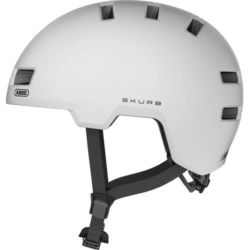 Abus Skurb skater cykelhjelm - Pearl White - Kibæk Cykler