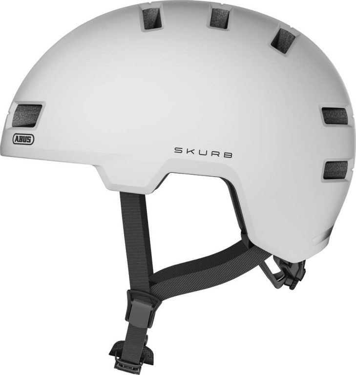Abus Skurb skater cykelhjelm - Pearl White - Kibæk Cykler