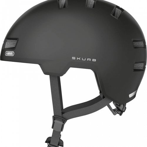 Abus Skurb skaterhjelm cykelhjelm Velvet Black - Sort - Kibæk Cykler