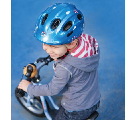 Abus Smiley 2.0 cykelhjelm til børn - Blue Sharky