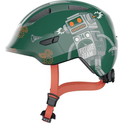 Abus Smiley 3.0 cykelhjelm til dreng - Green Robo - Kibæk Cykler