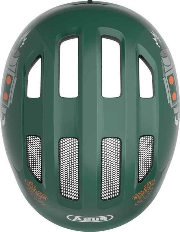 Abus Smiley 3.0 cykelhjelm til dreng - Green Robo - grøn - Kibæk Cykler