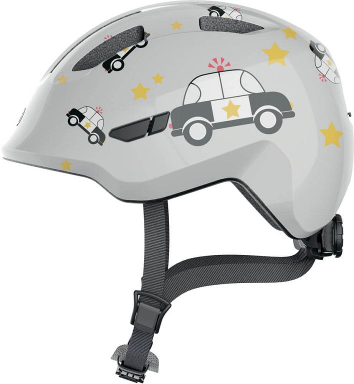 Abus Smiley 3.0 cykelhjelm til dreng - Grey Police - Kibæk Cykler