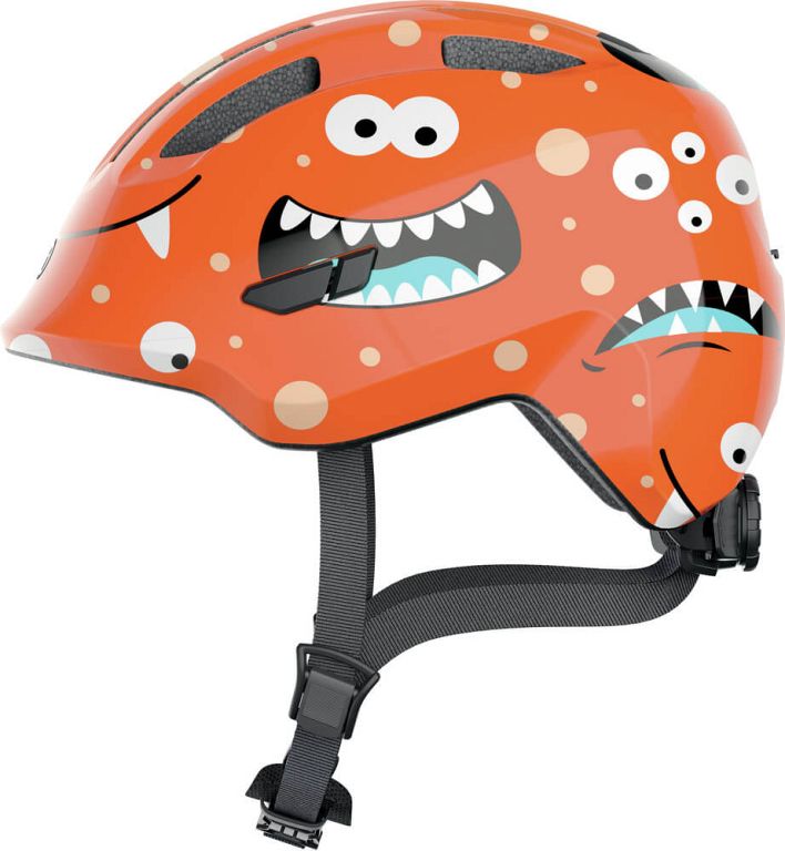 Abus Smiley 3.0 cykelhjelm til dreng - Orange Monster - Kibæk Cykler