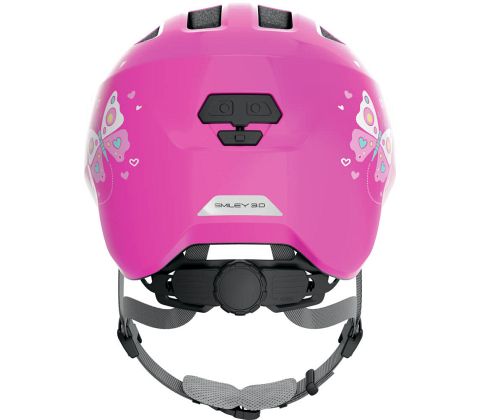 Abus Smiley 3.0 cykelhjelm til pige - Pink Butterfly - pink - lyserød Kibæk Cykler
