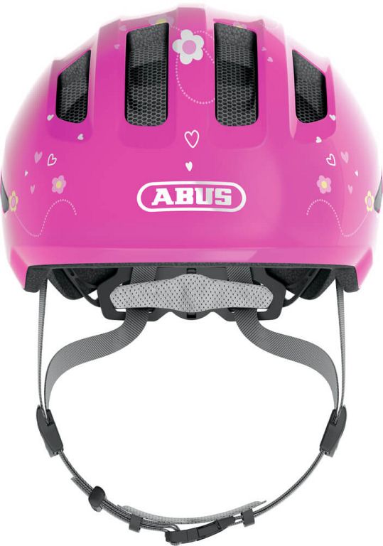 Abus Smiley 3.0 cykelhjelm til pige - Pink Butterfly - pink - lyserød Kibæk Cykler